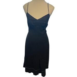 VTG Jonathan Martin Studio Women's 12 Black‎ Tank Dress Sequin Accent Ramie